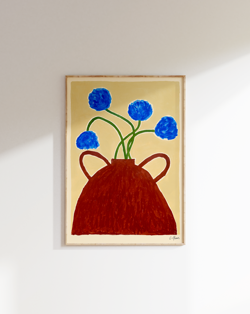 Carla Llanos Original Artwork  BLUE FLOWERS